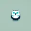 Placeholder: Owl + moon. Logo design minimalist. Soft colors.