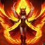 Placeholder:  IFRIT god fire inferno wings warrior angel digital art HD wallpaper