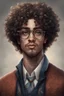 Placeholder: Ein junnge namens zinar ist weis hat locken und eine runde brille hat ein par mutermale im gesicht