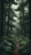 Placeholder: a calm greenery forest scene, different tones of dark green, cinematic photography, dense, slightly dusty, realistic