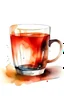 Placeholder: watercolor drawing coffee glass cup