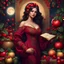 Placeholder: yalda night ,add hafez book, and winter fruits ,beautiful sexy girl