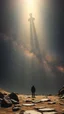 Placeholder: Back in time through a Time Machine in the parallel universe among the galaxies and the stars a big giant shadow of gas covering the sky from a distance