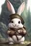 Placeholder: Cute chubby bunny floppy ears adventurer dnd art realism pseudodragon