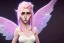 Placeholder: beautiful fairy very etheric, nice smiling, long blond hair, magic glamour pink make up, delicate colors, complete vision of very transparent and big wings, beautiful glamour transparent dress, ultra sharp focus, 8k, unreal engine 5, extremely sharp detail, light effect, soft light atmosphere, smooth, full of details, face in front, complete vision of face and hair and of the body