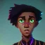 Placeholder: Tala is a black boy with curly hair neon eyes with a pony tail