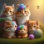 Placeholder: multiple gingerbread kittens, gumdrop eyes, vibrant, ball of yarn, 8k resolution, centered, high-quality, fine-detail, digital art, detailed matte, volumetric lighting, illustration, 3D octane render, brian froud, howard lyon, greg rutowski, George Grie