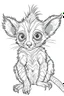 Placeholder: outline art for Lemur Infant coloring pages with sitch, white background, Sketch style, full body, only use outline, toddlers style, clean line art, white background, no shadows and clear and well outlined.