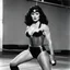 Placeholder: [high res photo by helmut newton] Oro wrestler Sherry Martel as a super heroine on the ring