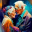 Placeholder: Sweet Beautiful older couple Modifiers: oil on canvas beautiful imperial colors crisp quality colourful ashley wood megan duncanson Daniel Gerhartz