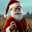 Placeholder: franz frazetta styl,santa claus in the middle of the corn field