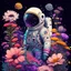 Placeholder: "floral astronaut" hand-drawn digital art, flowers everywhere, colorful garden, beautiful galaxy, REALISTIC, anime, 4k, high resolution, full details