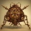 Placeholder: mechanical robotic stinkbug with steampunk gears all over the place, complete mechanical stinkbug beetle