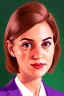Placeholder: Extremely rich young female politician portrait