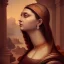 Placeholder: Aishwarya rai, painting, Mona Lisa style