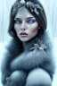 Placeholder: Wintertime Wonderland a Beautiful dark haired woman Hyperrealistic Digital Graphic in the Style of Jennifer Healy