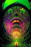 Placeholder: Illustration, Psychedelic art, human eye in a forest full of colourful mushrooms, vivid colours, intricate details, maze, gears, in the style of H.R.Giger, DMT, ultra detailed, photorealistic, top light, 35mm lens, fish-eye