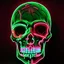 Placeholder: a field of 1000s of cartoonish, anatomically correct, skulls, vivid RANDOM BRIGHT neon colors, dark comedy, well lit, high detail, photorealistic, horrorcore, fun, scary, dead