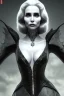 Placeholder: Constance Langdon as evil queen in black leather, busty, cleavage, angry, stern look. character design by fenghua zhong. unreal engine 5, artistic lighting, highly detailed, photorealistic, fantasy