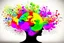 Placeholder: A mind with a variety of colorful thoughts .