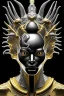 Placeholder: Silver alien, head, wicked, black eyes, blood, 8k, finely detailed, photo realistic, Anunnaki black male African Egyptian alien, cracks in the voodoo head, wicked,Asian turquoise eyes, crown, Elephant, 8k, finely detailed, photo realistic, tiger turquoise skull head gold dragon space alien sun skeleton gold gorilla silver crown silver eyes