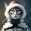 Placeholder: Cyberpunk Portrait of cyborg cat child with brown hair and with cute face, north pole snowy vibe , perfect composition, hyperrealistic, super detailed, 8k, high quality, trending art, trending on artstation, sharp focus, studio photo, intricate details, highly detailed, by greg rutkowski