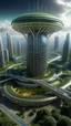 Placeholder: fuuturistic megapolis with center