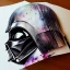 Placeholder: photorealistic darth vader helmet, watercolor illustration by <agnes cecile> <Yoji Shinkawa>, natural tones, ornate and intricate detail , soft smooth lighting, soft pastel colors,