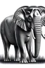 Placeholder: Black bordered elephant drawings