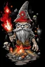 Placeholder: gnome explosion skull death blood, undertaker, dartboard, fire & smog