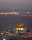 Placeholder: The city of Karbala and between the two holy shrine in night