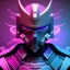 Placeholder: samurai purple masked villain in galaxy, teal and purple smoke, detailed, realistic, 4k