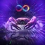 Placeholder: infinity symbol ∞ with vibrant powerful crab jumping out of the water, striking, neon, chiaroscuro, dramatic, captivating, powerful, fantasy, beautiful, octane render, 16k post-production, artstation: award-winning: atmospheric: commanding: fantastical: clarity: ultra quality: striking: brilliance: stunning colors: amazing depth; lens: f/11, 35mm