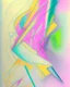 Placeholder: Abstract pastel painting on pastel paper with sketchy pencil outlines