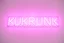 Placeholder: A simple neon sign labeled "KUKRUNK" white background and bold 80s font