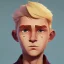 Placeholder: Portrait of a 9 year old warlock blond boy Jim Kay style