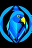 Placeholder: Combine three basic geometric shapes (e.g., circle, triangle, square) to create a unique painting hyacinth macaw logo. Play with symmetry and repetition.