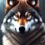 Placeholder: wolf, fire, forest, masterpiece, expert, 8K, hyperrealism, sharp focus, cinematic lighting, brown