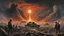Placeholder: "Create a hyper-realistic painting that captures the grim essence of war's tragedy: In a moonlit, desolate battlefield, shattered tanks and twisted artillery lay amid the smoke and ruins. Soldiers, weary and haunted, stand in the foreground, their faces a blend of fear, despair, and determination. The backdrop shows a surreal sky where fiery clouds and spectral figures merge, symbolizing the surreal horrors of conflict."