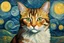 Placeholder: Portrait of a cat by Van Gogh