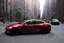 Placeholder: A Tesla 'Model Y' is parked, on 'Wall Street', in New York. (CINEMATIC, WIDE ANGLE LENS, PHOTO REAL)
