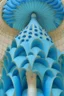 Placeholder: a blue and turquoise cathedral in a vertical Nautilus shell by artist "Dorian Haqmoun"