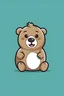 Placeholder: simplistic cartoon happy bear holding a bottle