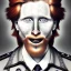 Placeholder: Portrait of Courtney Gains as a ruggedly handsome, joyful, roguish pirate, charismatic, attractive male, masculine, perfect teeth, precisely detailed clear eyes, softly freckled face, unblemished, flawless skin; meticulously detailed multi-hued ginger carrot colored cherry fire red hair; fantasy, intricate, elegant, highly detailed, digital painting, concept art, matte, sharp focus, illustration, art by artgerm and greg rutkowski and alphonse mucha