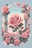 Placeholder: the logo of the dating square, pastel landscape with roses, fabulous style, romantic,