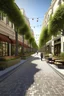 Placeholder: design of a pedestrian street environment in the romantic style