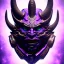 Placeholder: oni purple mask in galaxy, teal and purple smoke, detailed, realistic, 4k