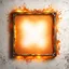 Placeholder: Hyper Realistic Light-Orange Grungy-Frame-Texture With Glowing-Golden Embers on Grungy Retro-Jet-White-Wall-Background.