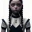 Placeholder: Jenna ortega as Wednesday addams, addams family costume, hyper detail, octane render, unreal engine 5, photorealistic, 8k resulation