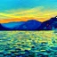 Placeholder: Lake Como sunset, ultrahigh detail, impressionist